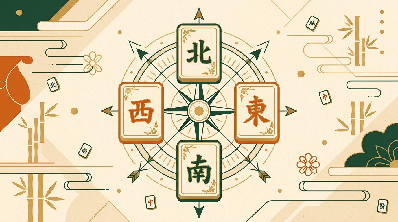 Los cuatro vientos del mahjong: Este, Sur, Oeste, Norte