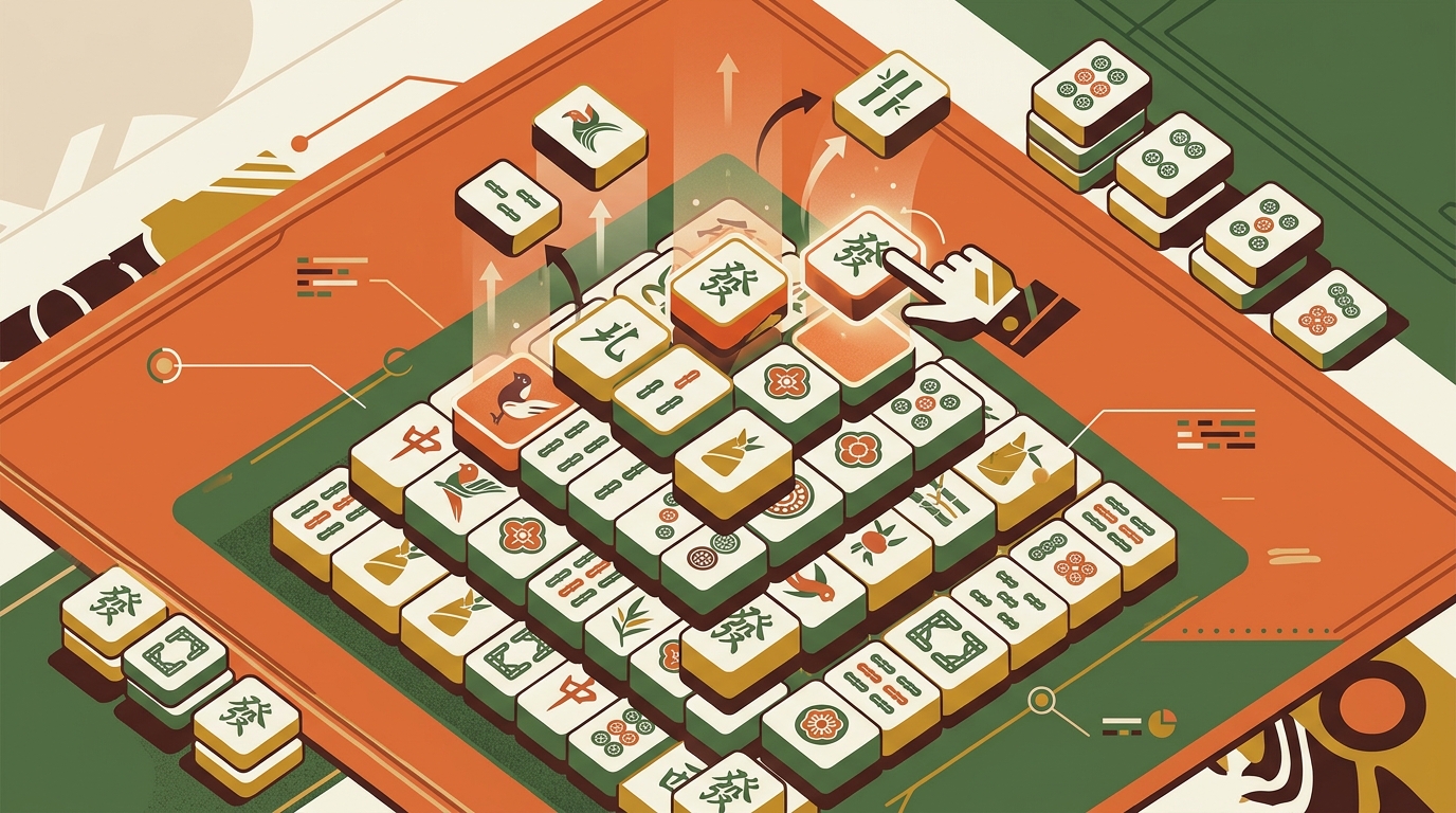La regla de arriba hacia abajo: la estrategia más importante del mahjong solitario