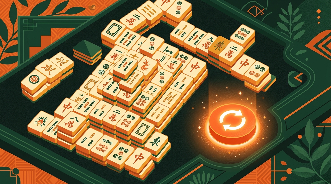 Cuándo usar el botón de mezclar en el solitario mahjong