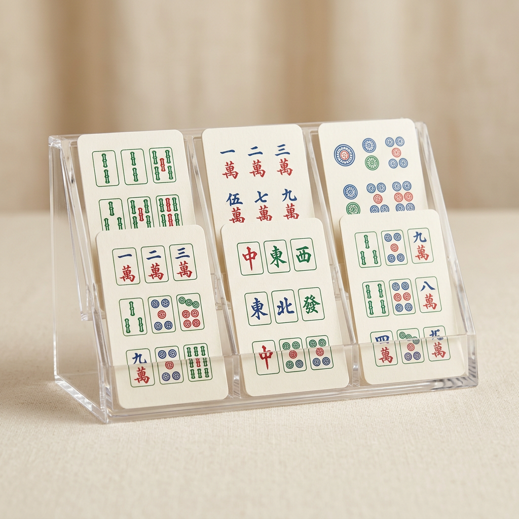 Acrylic Mahjong Card Holder - Fits Standard American Mahjong Cards