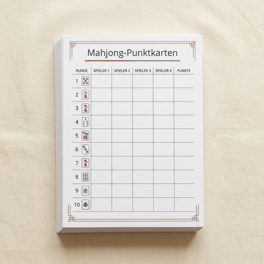 Druckbare American-Mahjong-Punktkarten - Sofortiger Download (PDF)