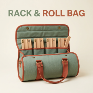 Mahjong Rack & Roll Bag — Carry Case for Rack & Pusher Sets