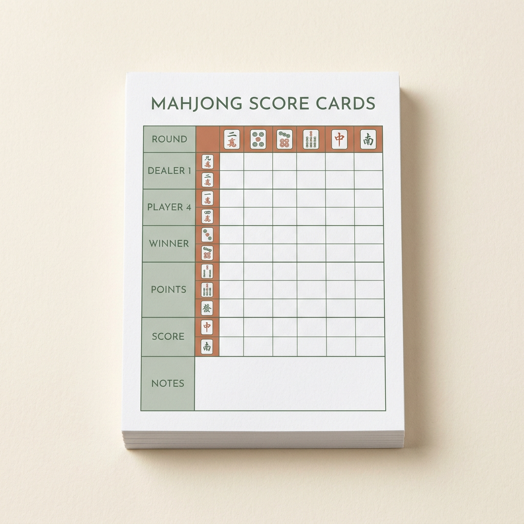Printable American Mahjong Score Cards - Instant Download (PDF)